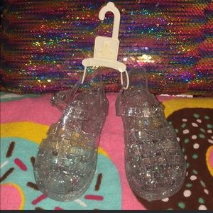 Clear jelly shoes